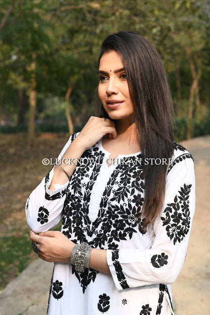 Noor Modal Chikankari Kurta Plazzo Set