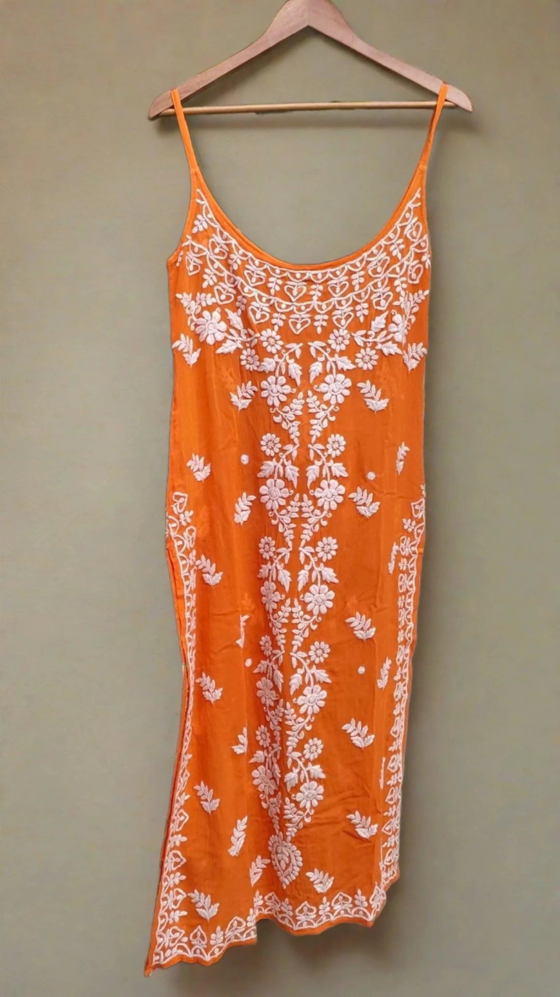 swarna Orange Cotton Kurti