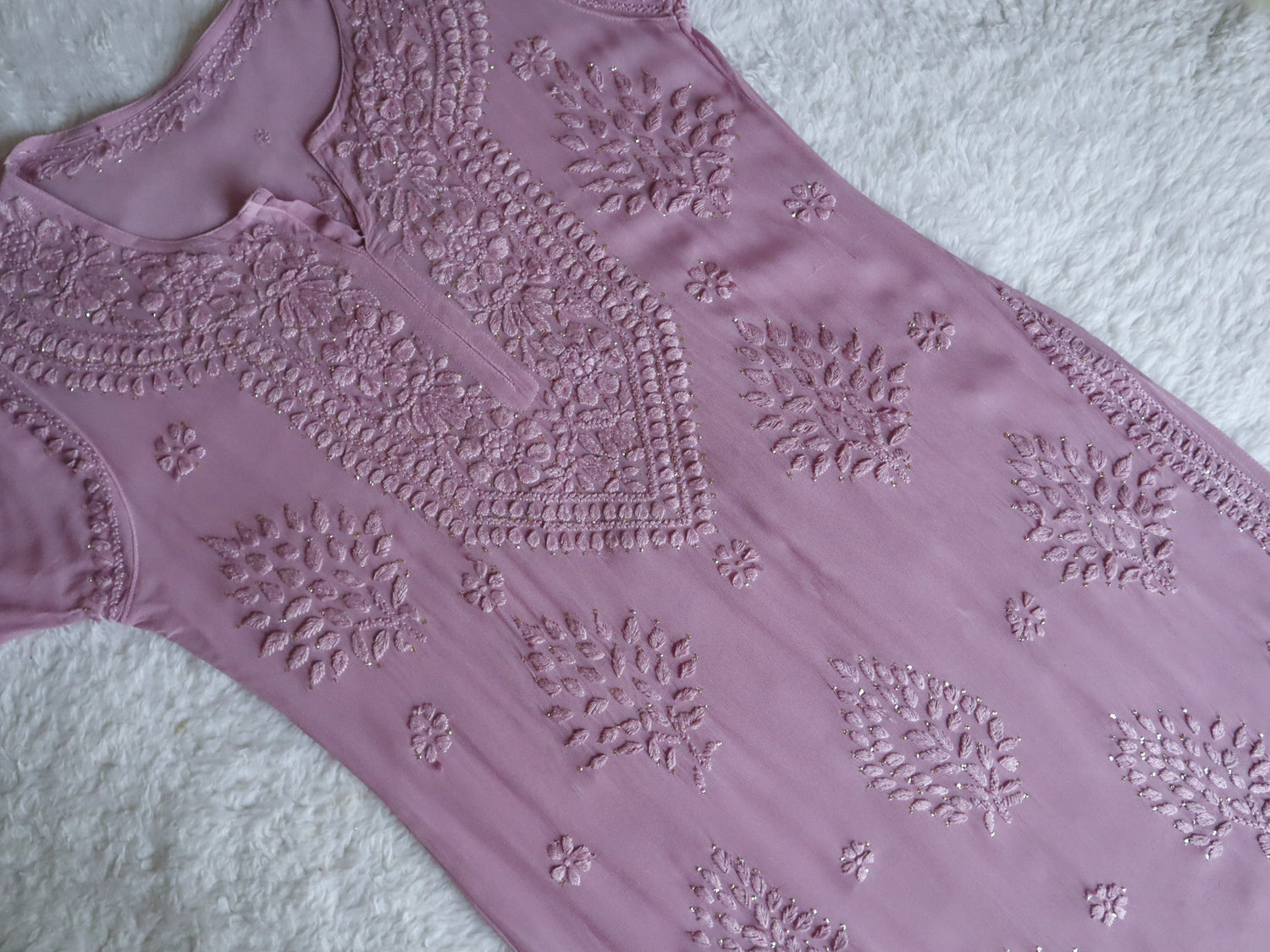 aayat Dusty Purple Viscose Georgette Kurta