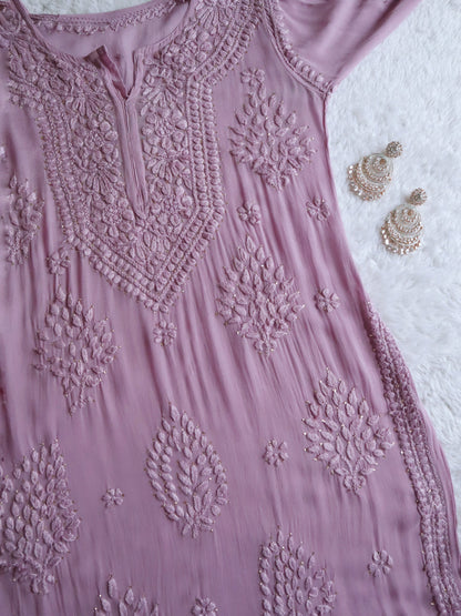 aayat Dusty Purple Viscose Georgette Kurta