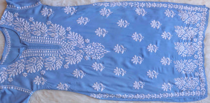 mehak Ice Blue Long Modal Kurta