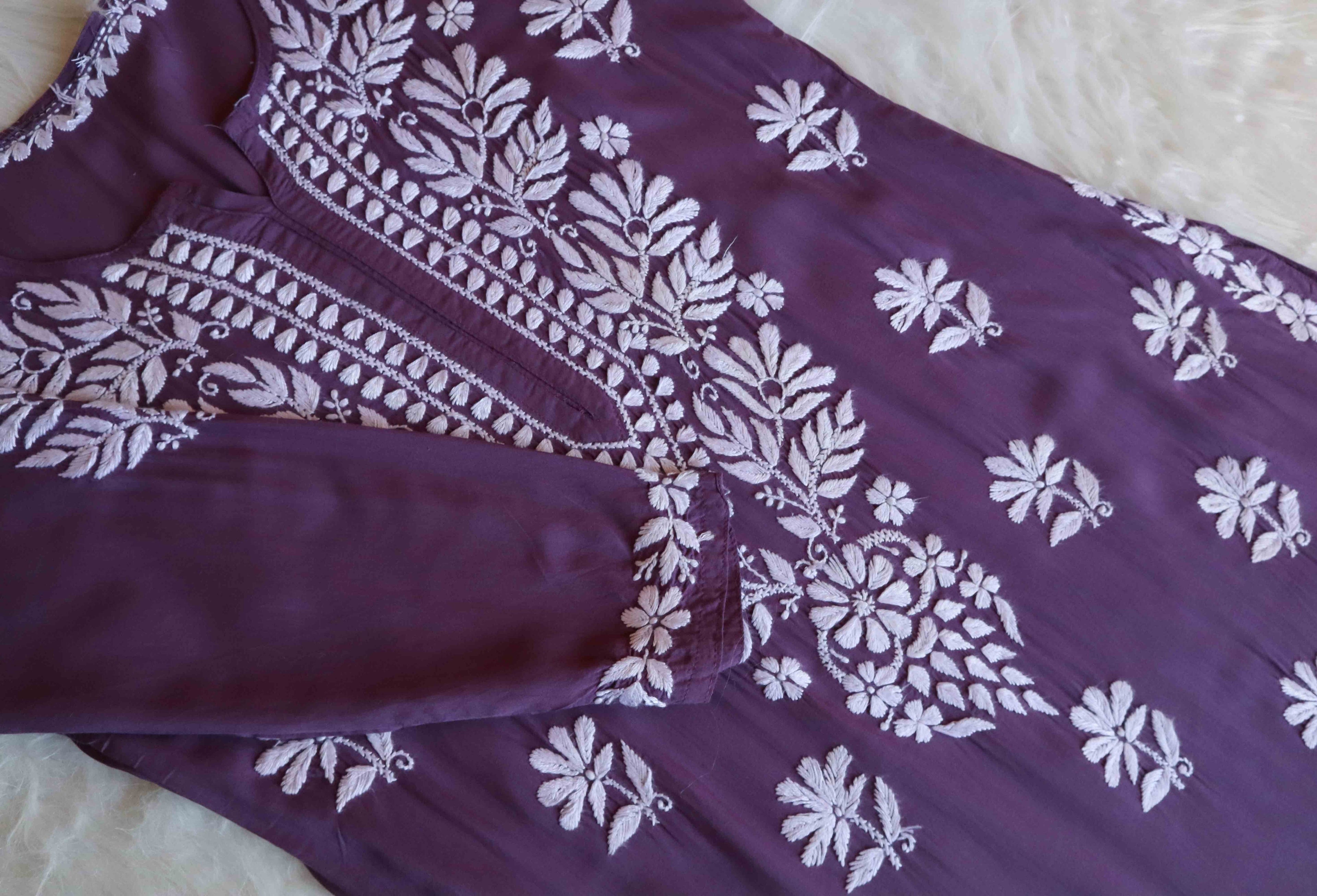 mehak Dusty Mauve Long Modal Kurta