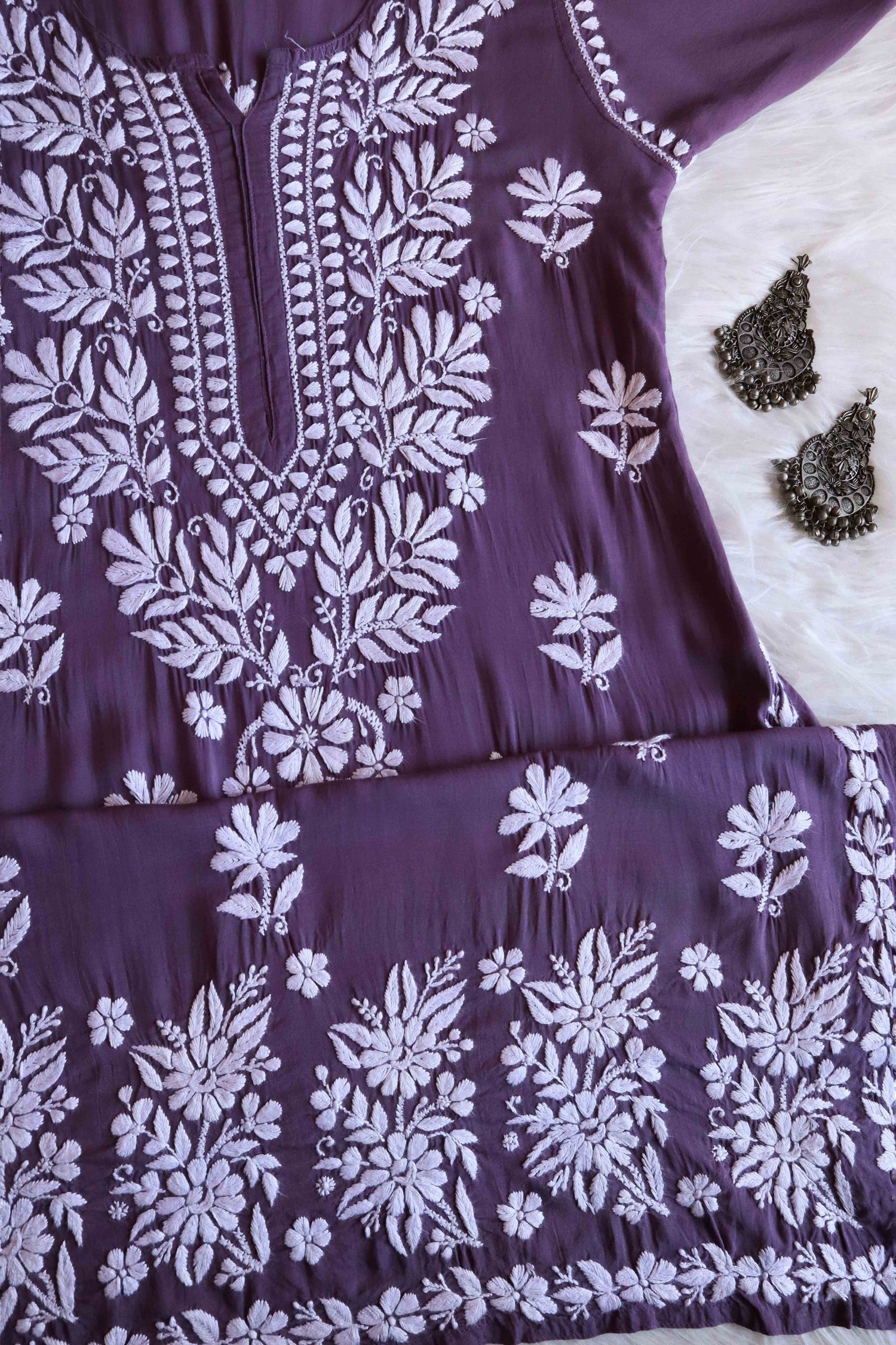 mehak Dusty Mauve Long Modal Kurta