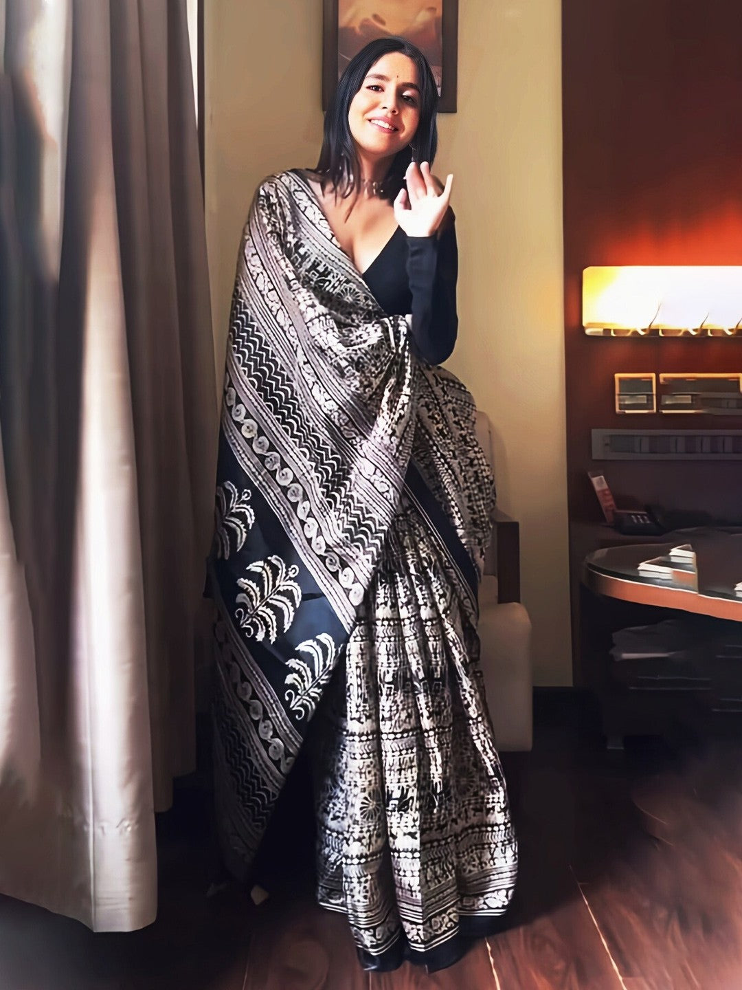 Kalamkari Printed Block Print Saree