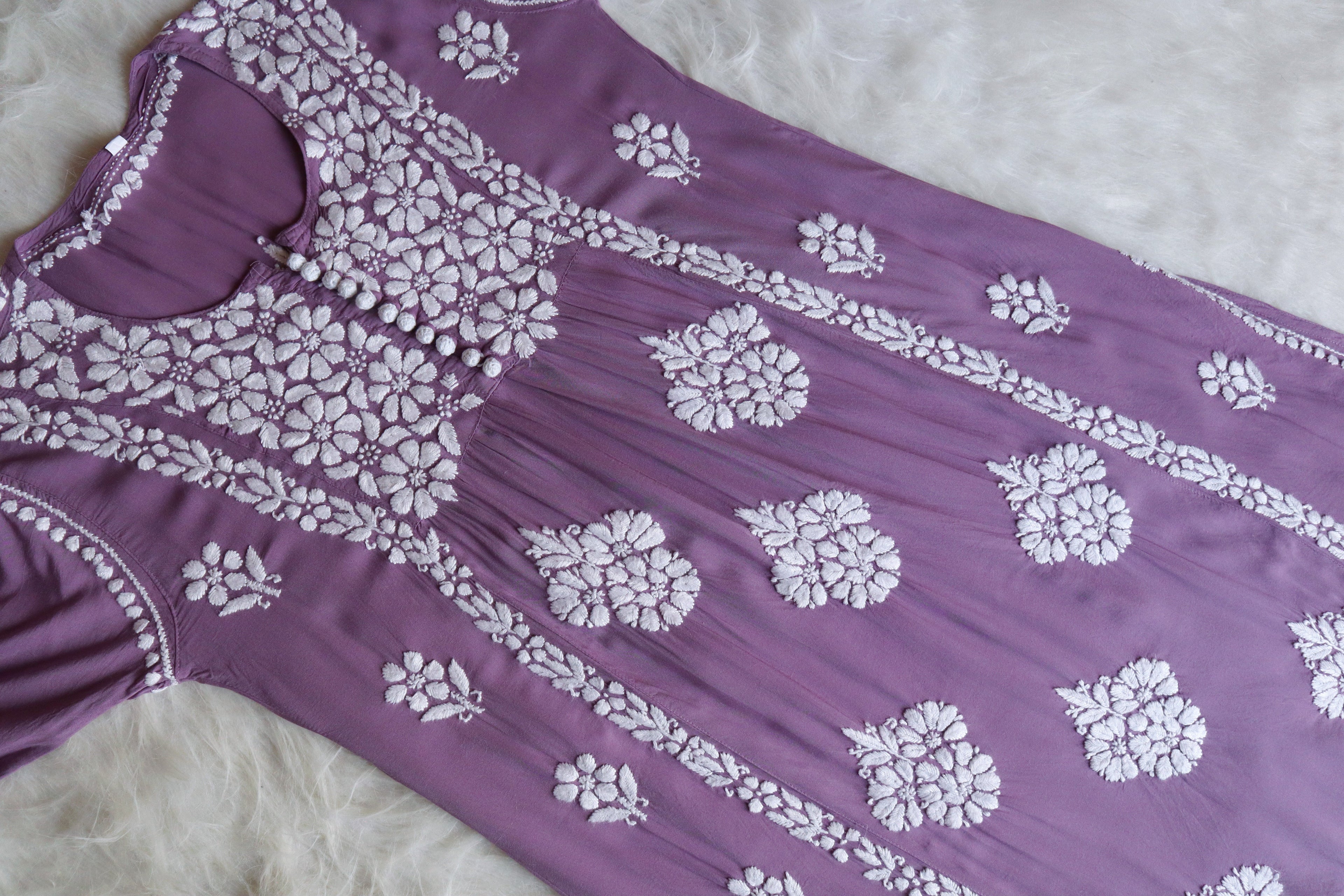 SANYA Dusty Purple Nyra Cut Modal Kurta