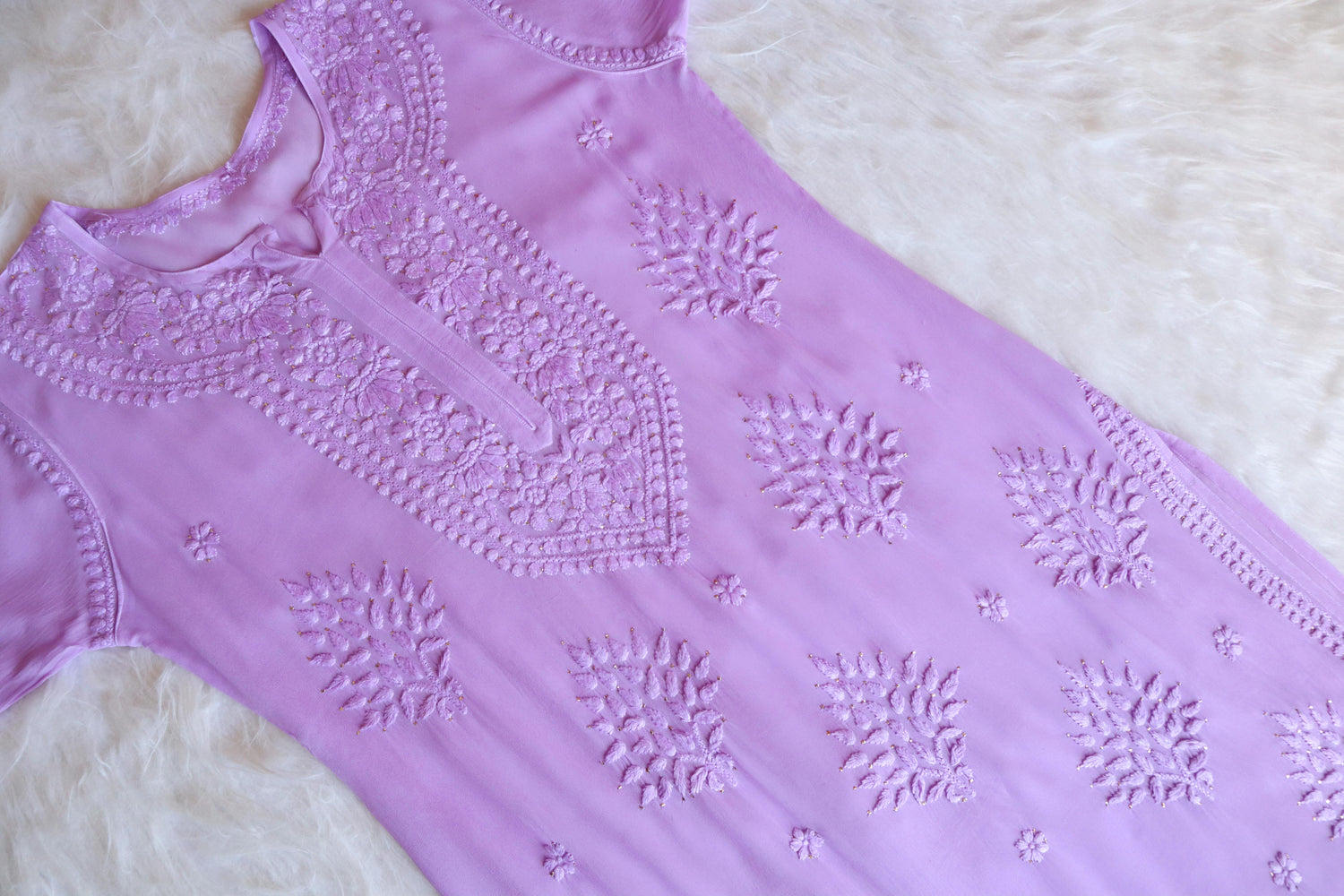 aayat Lavender Viscose Georgette Kurta