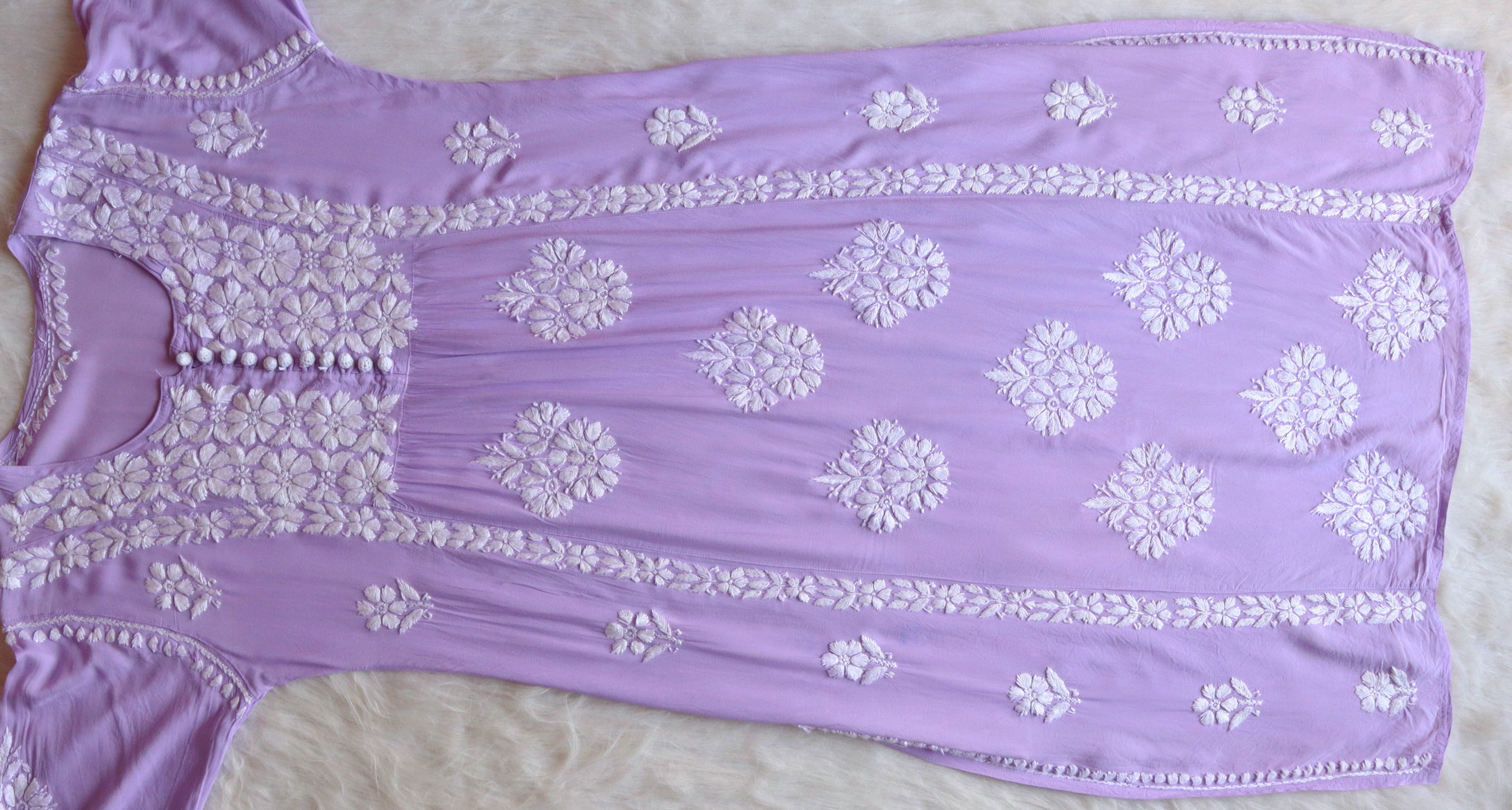 SANYA Lavender Nyra Cut Modal Kurta