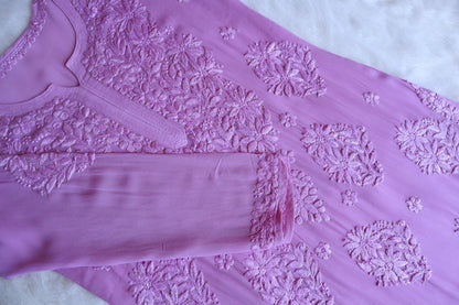 aayat Lavender Viscose Georgette Kurta