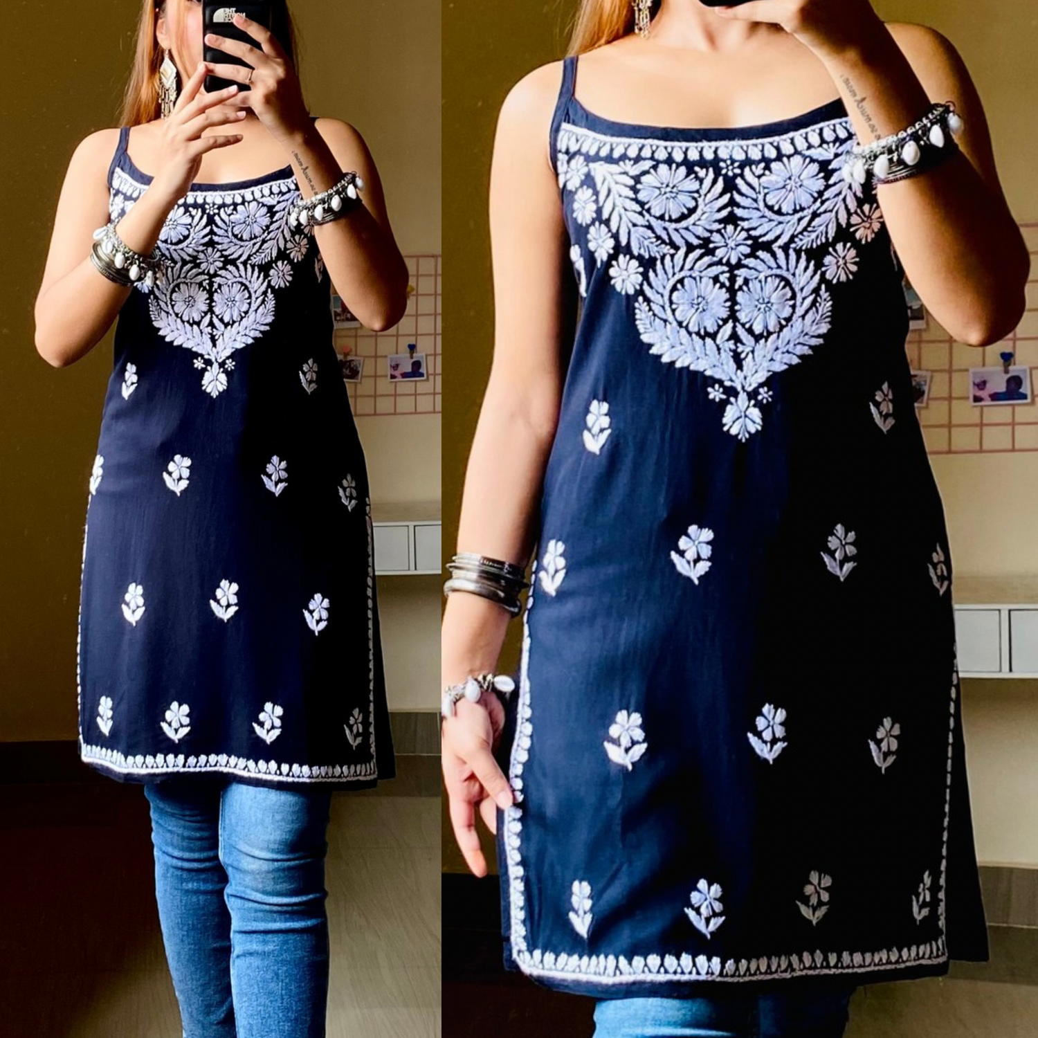 Sama Sleeveless Chikankari Kurta