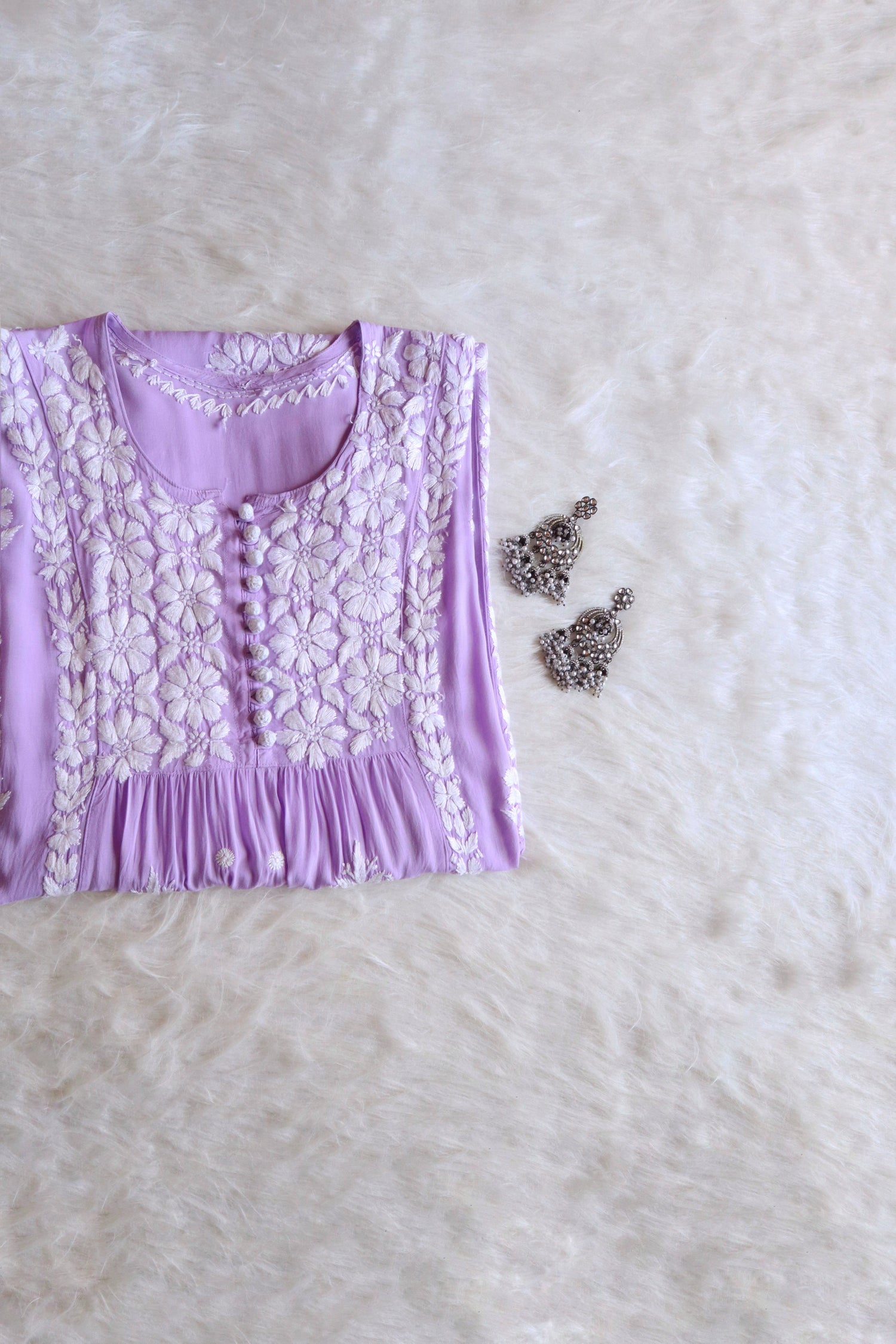 SANYA Lavender Nyra Cut Modal Kurta