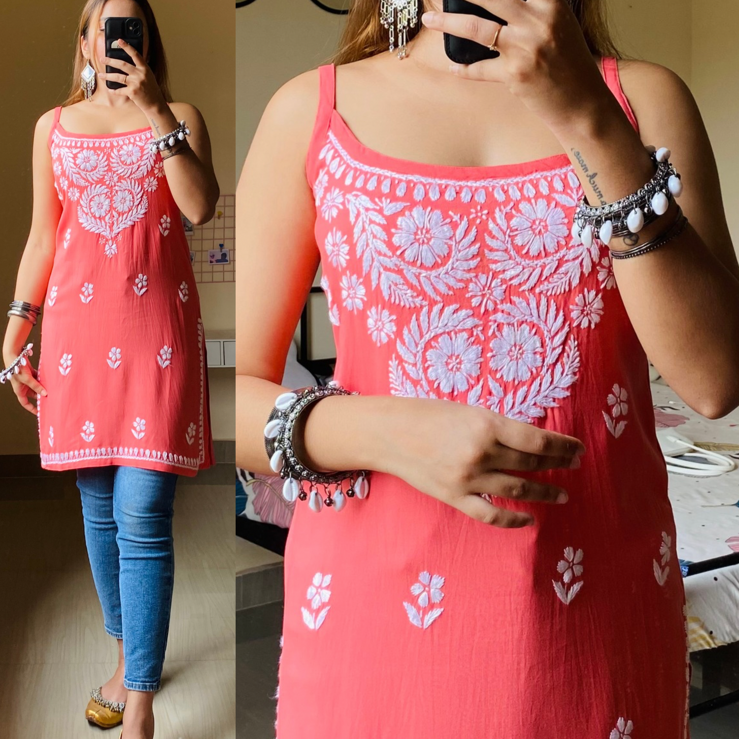 Sama Sleeveless Chikankari Kurta