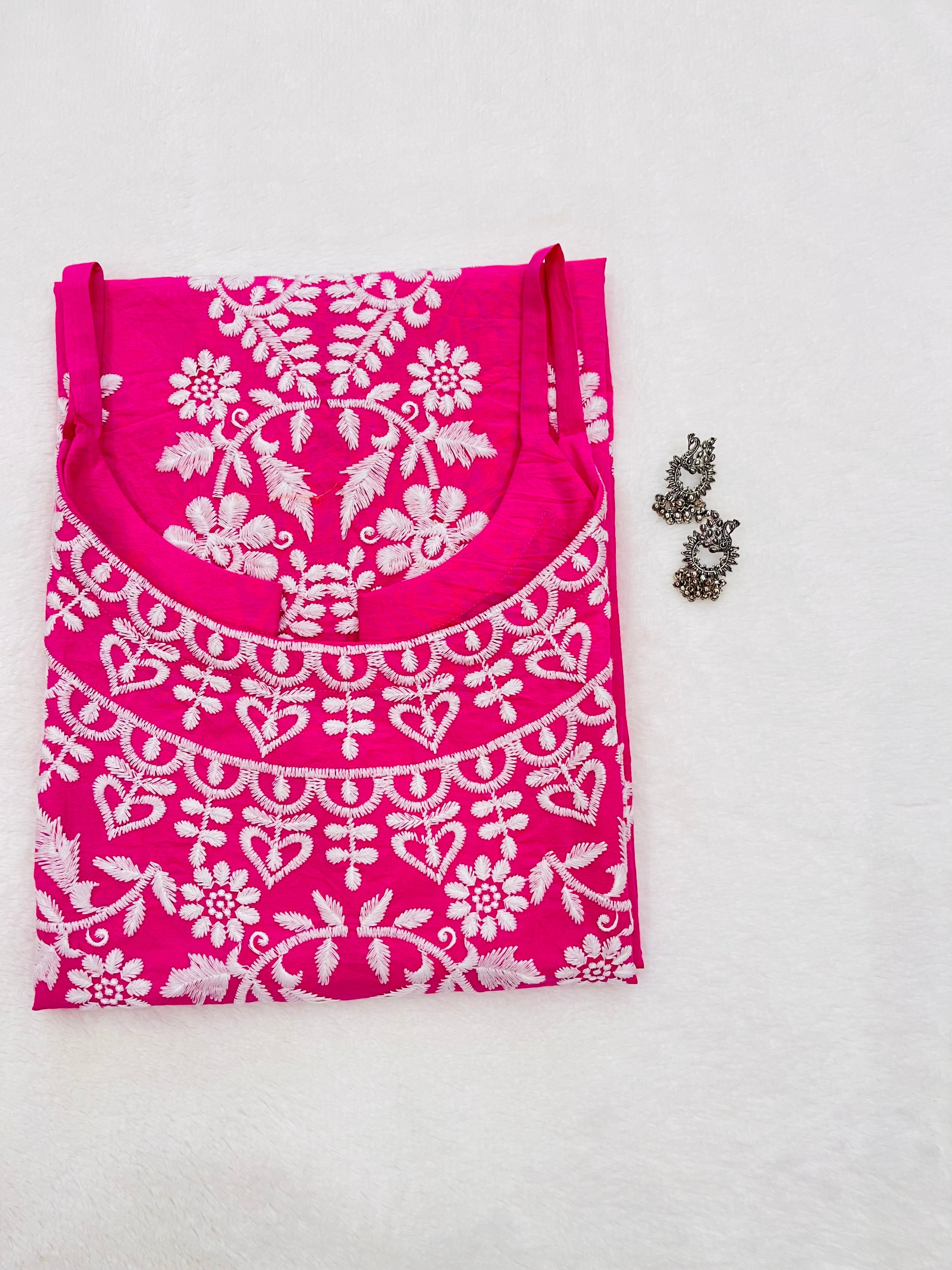 swarna Rani Pink Cotton Kurta