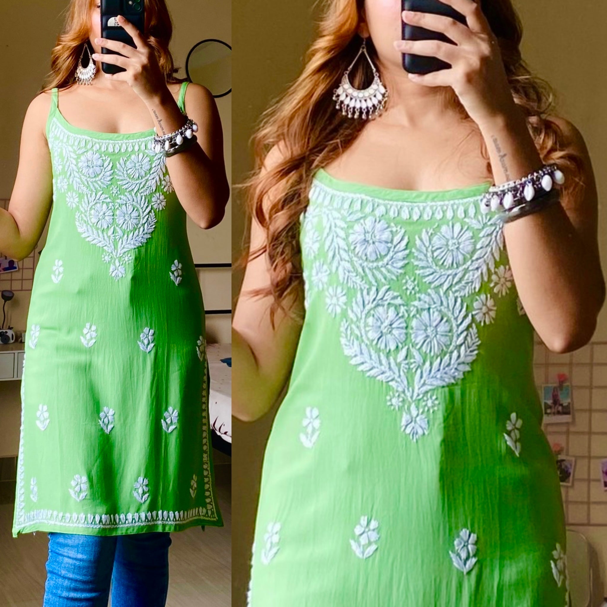 Sama Sleeveless Chikankari Kurta