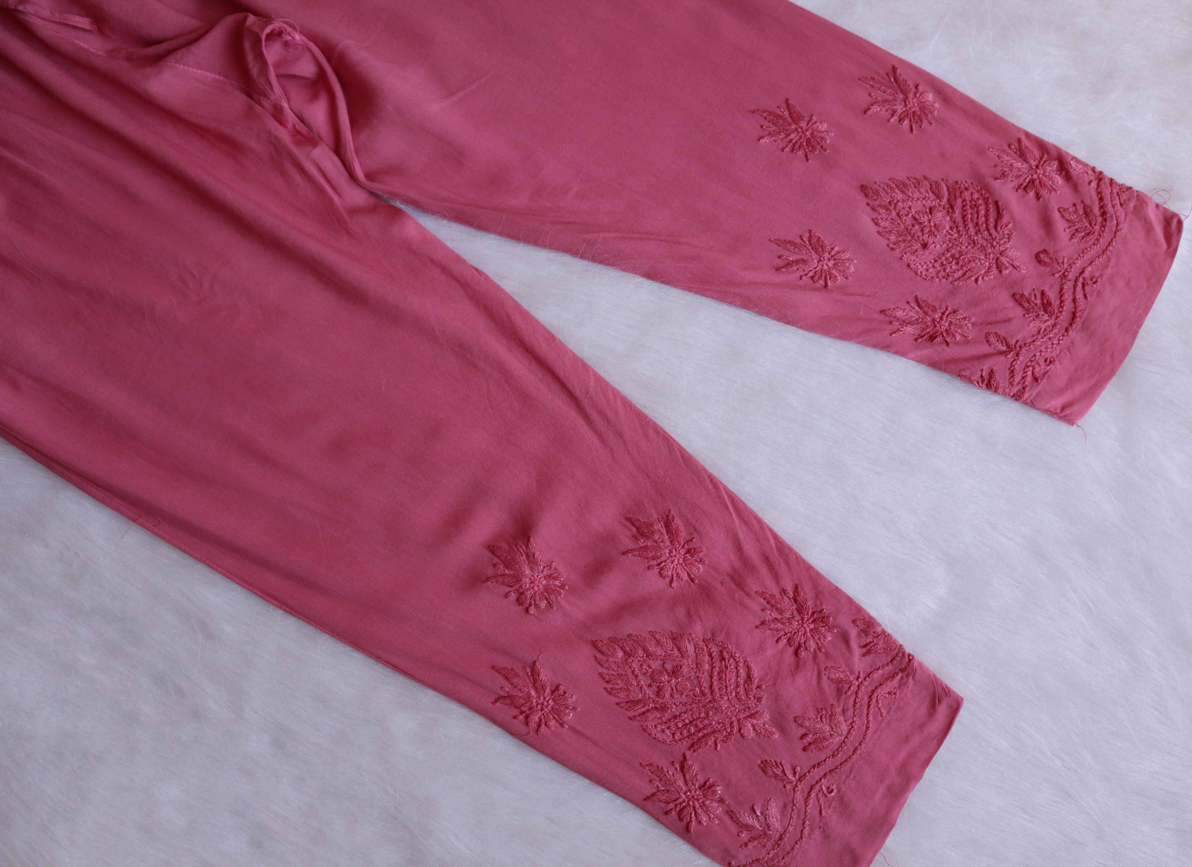 Seerat Mauve Pink Rayon 3 Piece Set