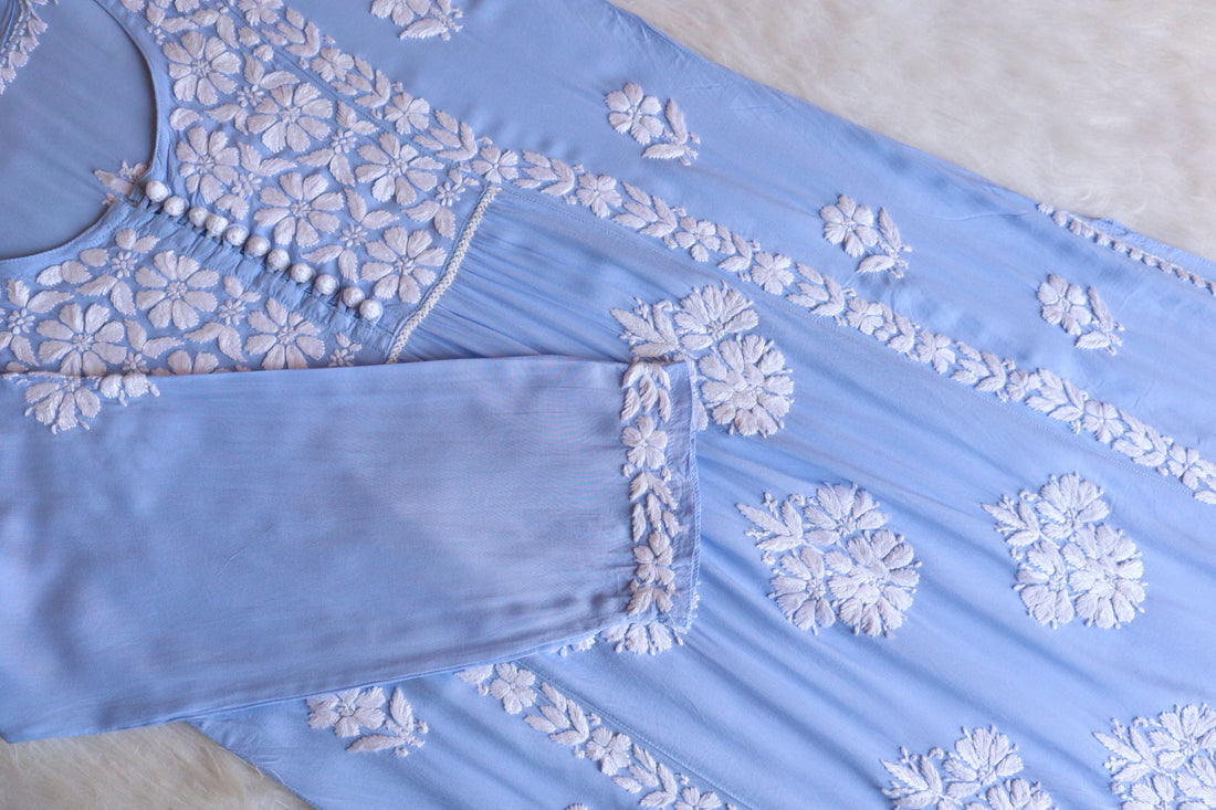 SANYA Ice Blue Nyra Cut Modal Kurta