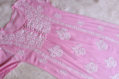 SANYA Baby Pink Nyra Cut Modal Kurta