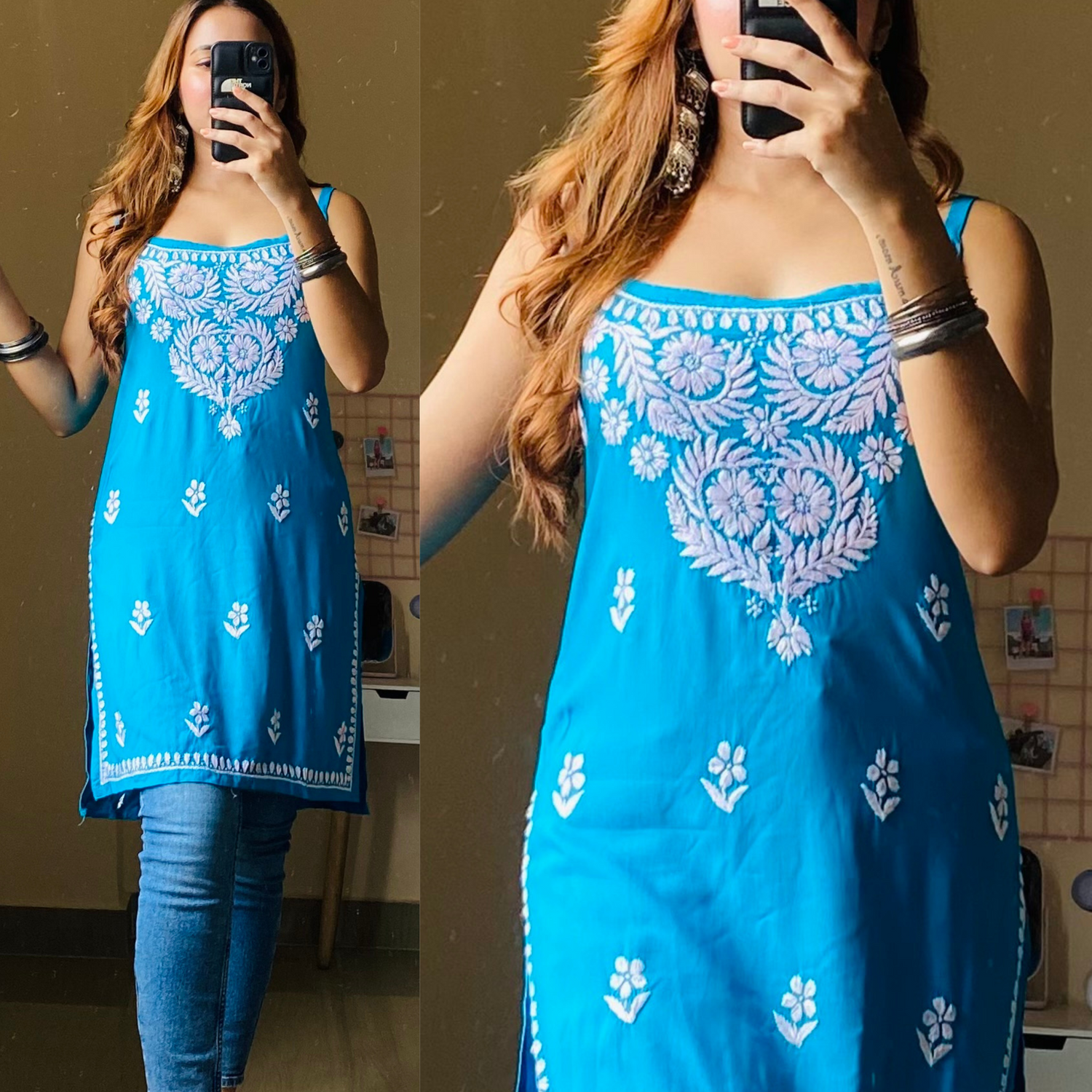 Sama Sleeveless Chikankari Kurta