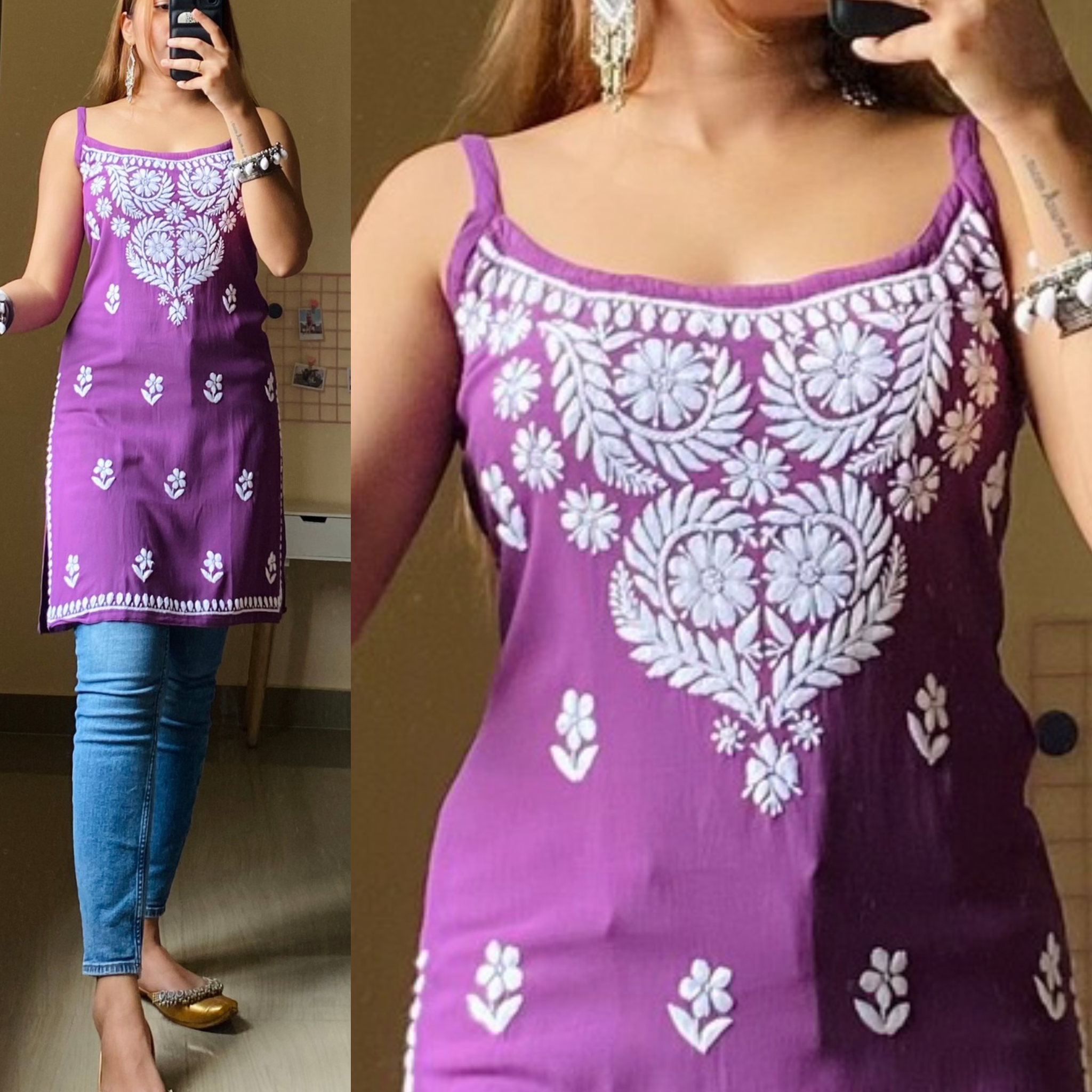 Sama Sleeveless Chikankari Kurta