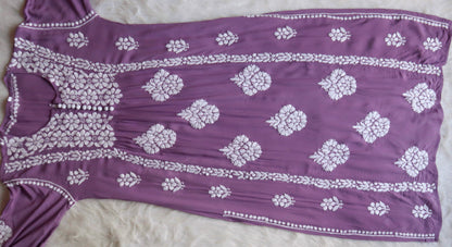 SANYA Dusty Purple Nyra Cut Modal Kurta