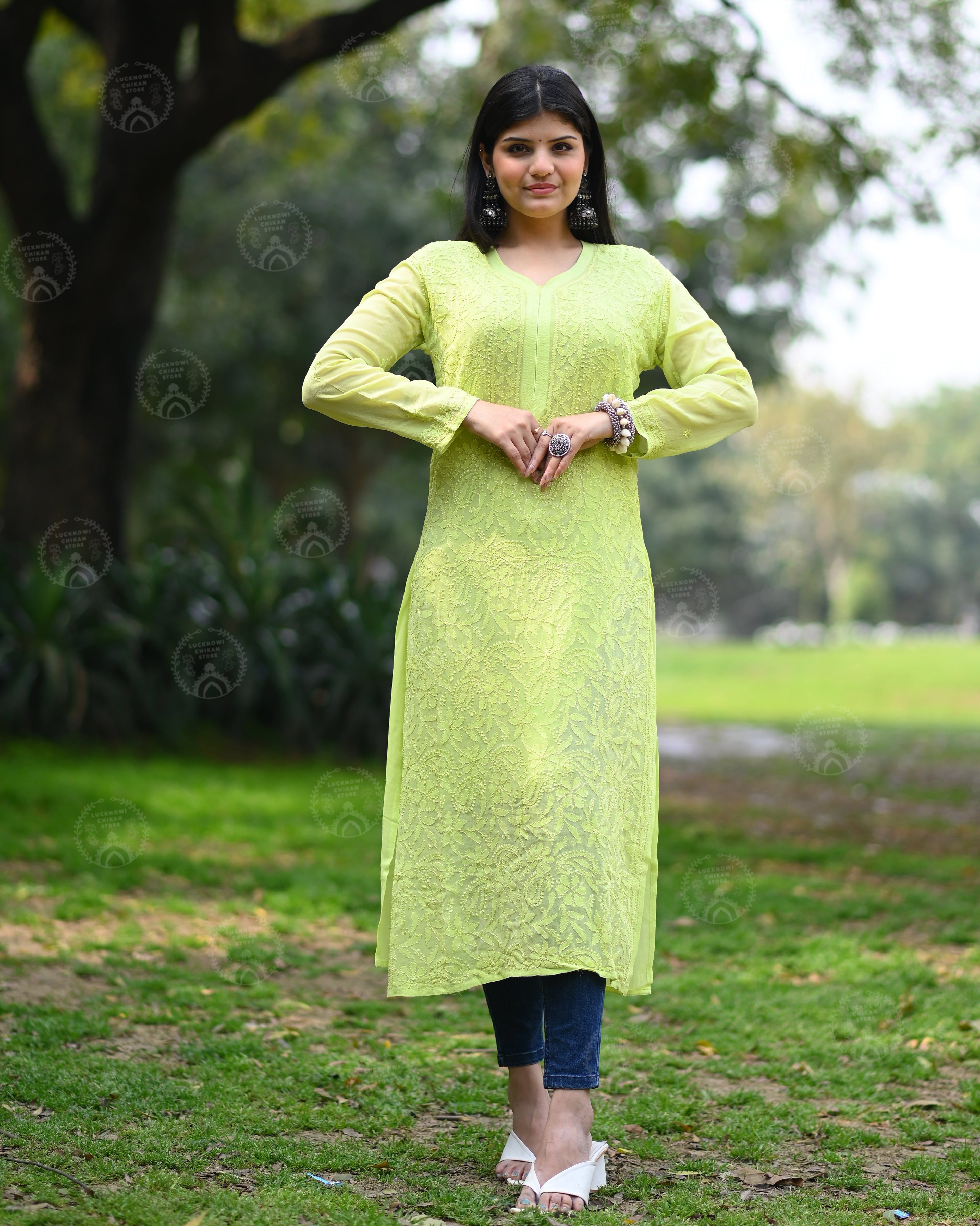 Viscose Resham Thread Kurta