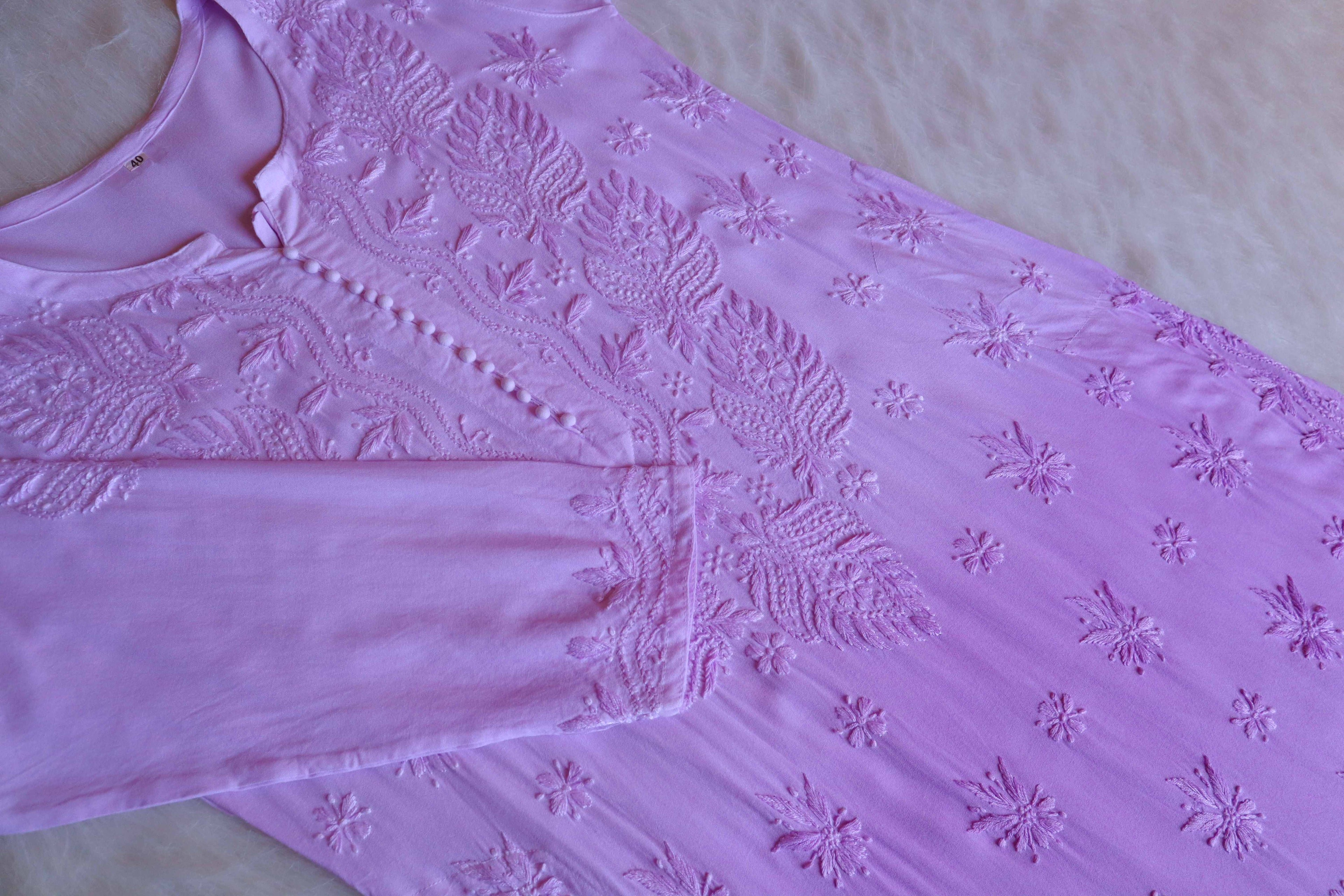 Seerat Lavender Rayon 3 Piece Set