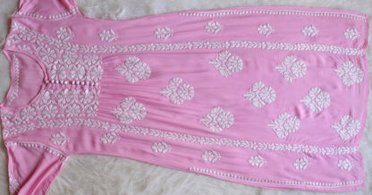 SANYA Baby Pink Nyra Cut Modal Kurta