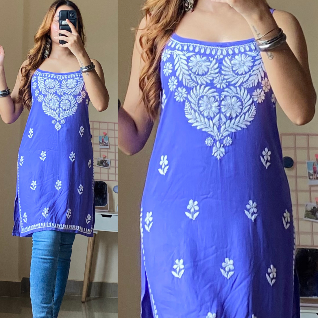 Sama Sleeveless Chikankari Kurta