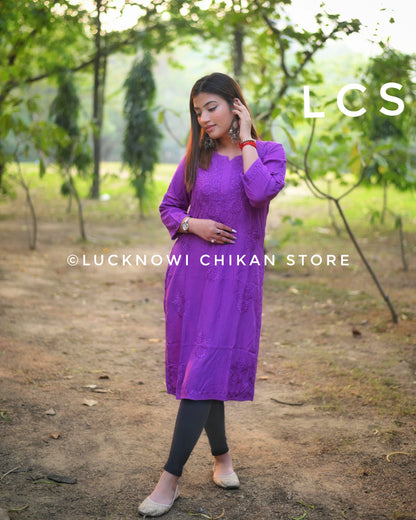 Rayon Cotton Dyed Kurta