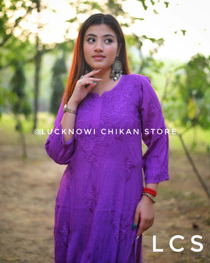 Rayon Cotton Dyed Kurta