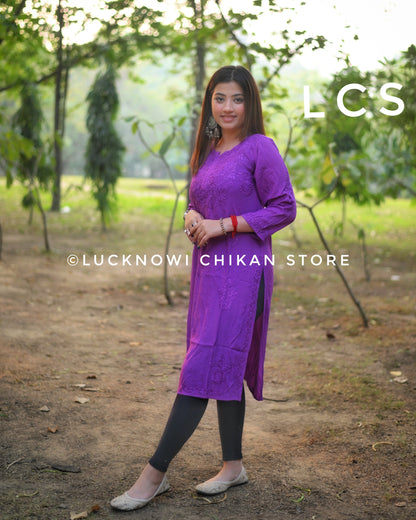 Rayon Cotton Dyed Kurta