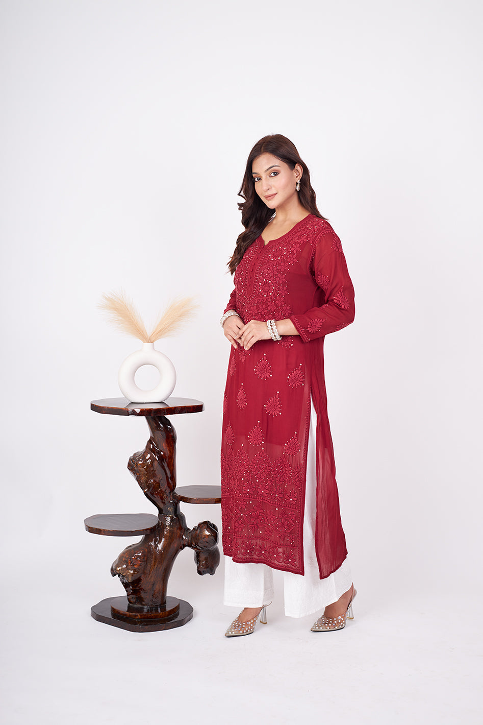 Viscose 3D Mukaish Work Kurta