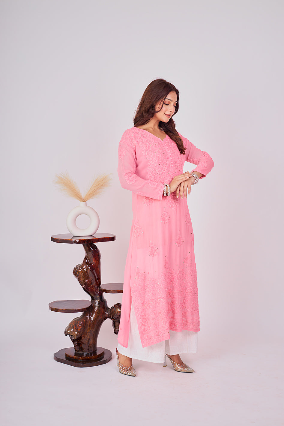 Viscose 3D Mukaish Work Kurta