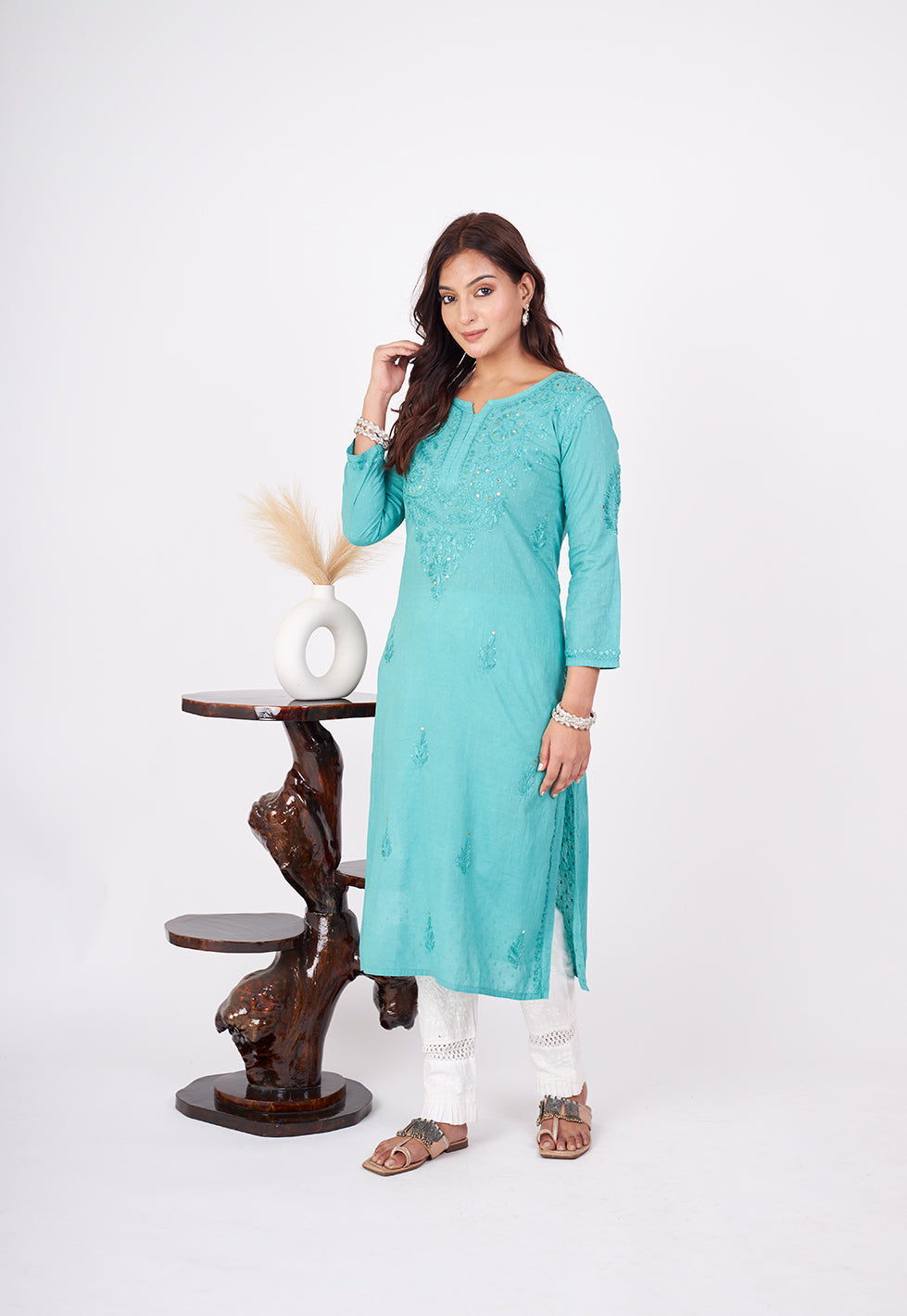 Rehmat Cotton Mukaish Kurta