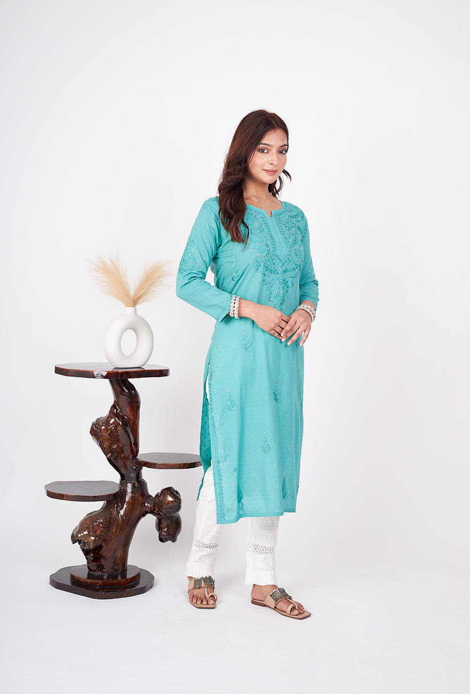 Rehmat Cotton Mukaish Kurta