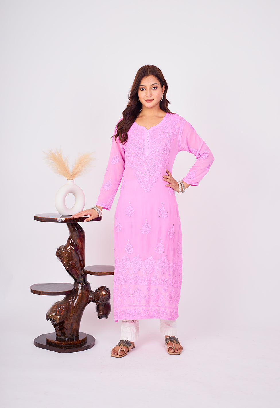 Viscose 3D Mukaish Work Kurta