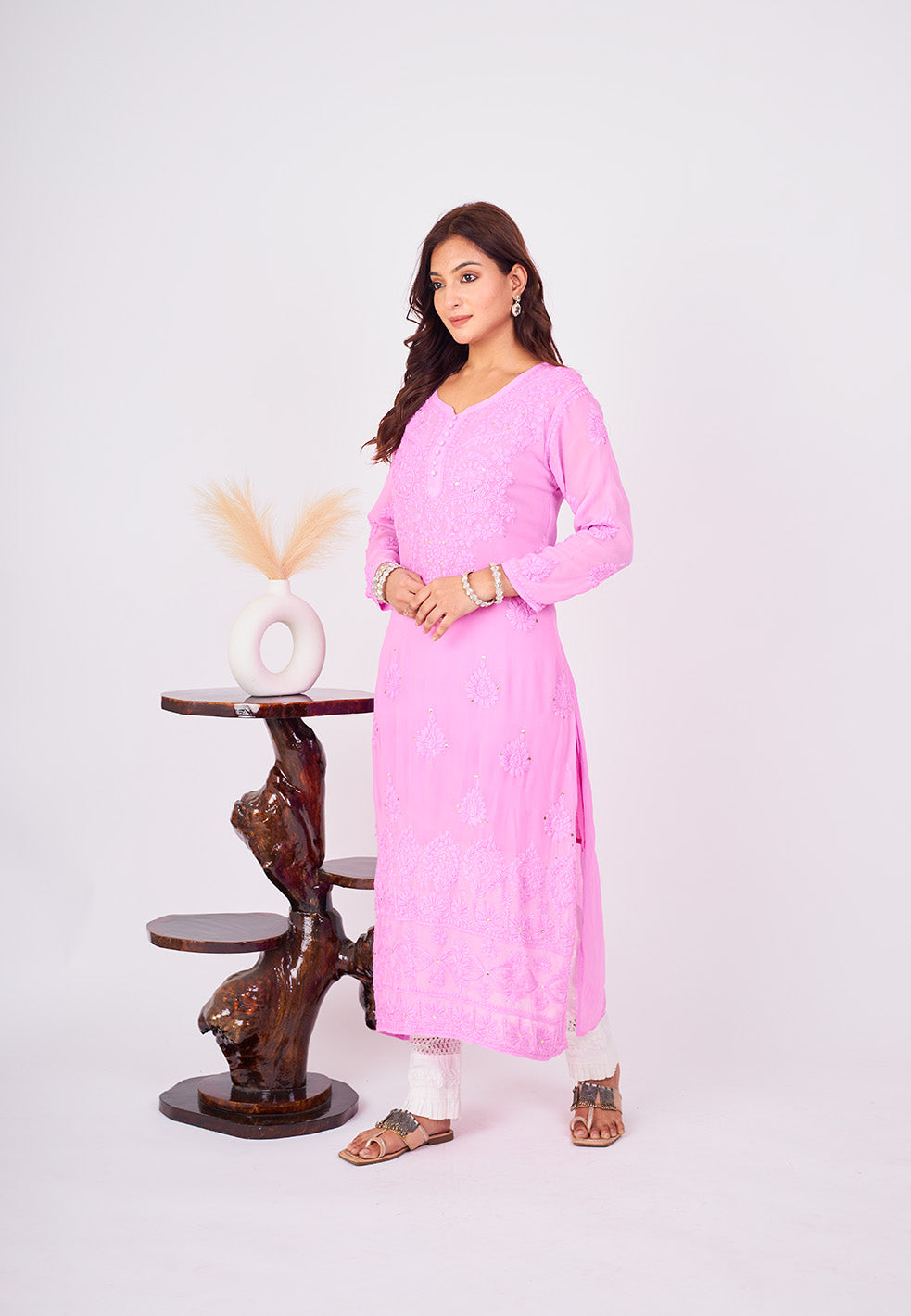 Viscose 3D Mukaish Work Kurta