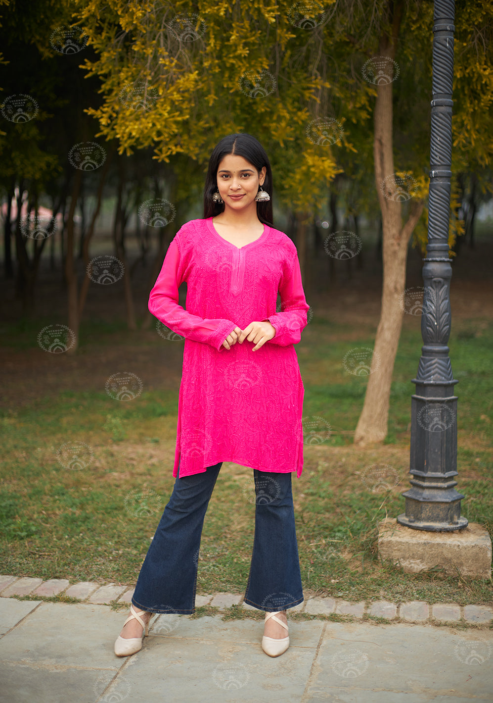 Viscose Resham Thread Short Kurta