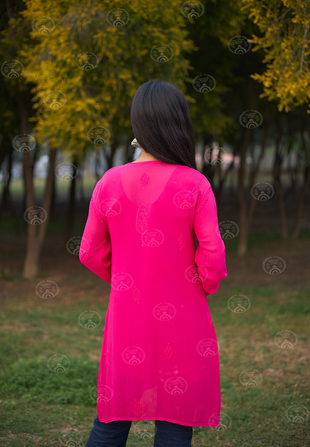 Viscose Resham Thread Short Kurta