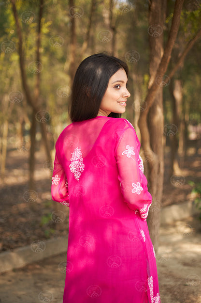 Siya Georgette Mukaish Kurta