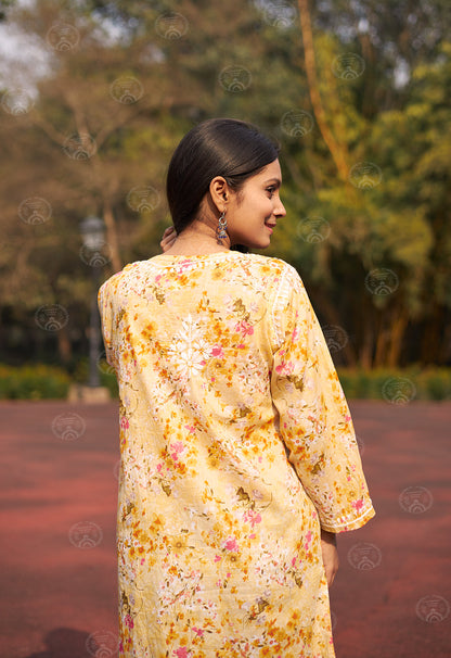 Jugni Mulmul Short Kurta