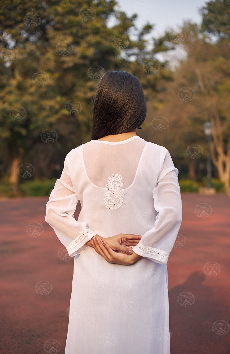 Siya Georgette Mukaish Kurta