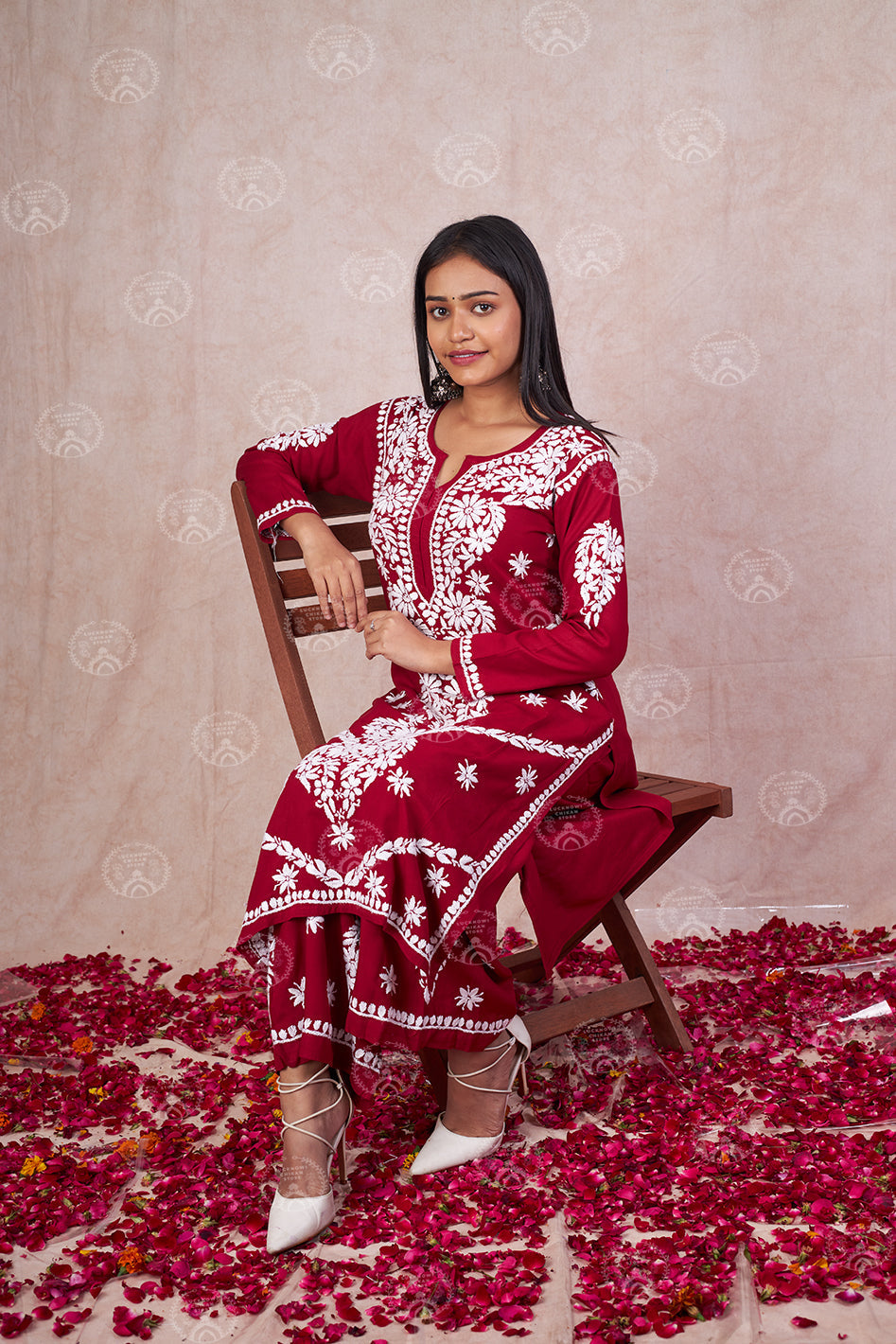 Sara Modal Chikankari Plazzo Set