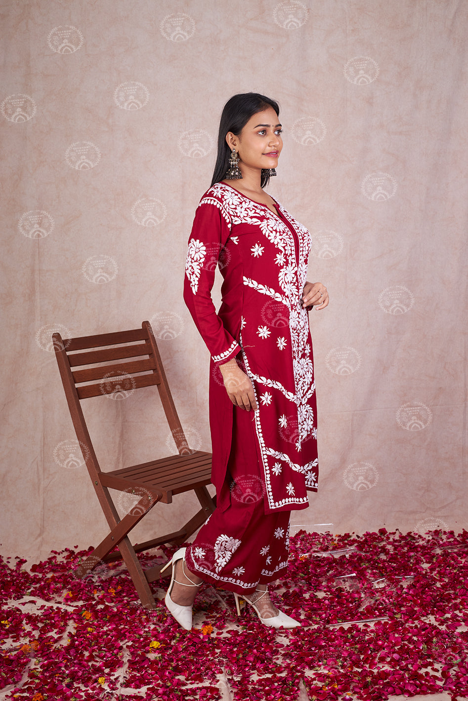 Sara Modal Chikankari Plazzo Set