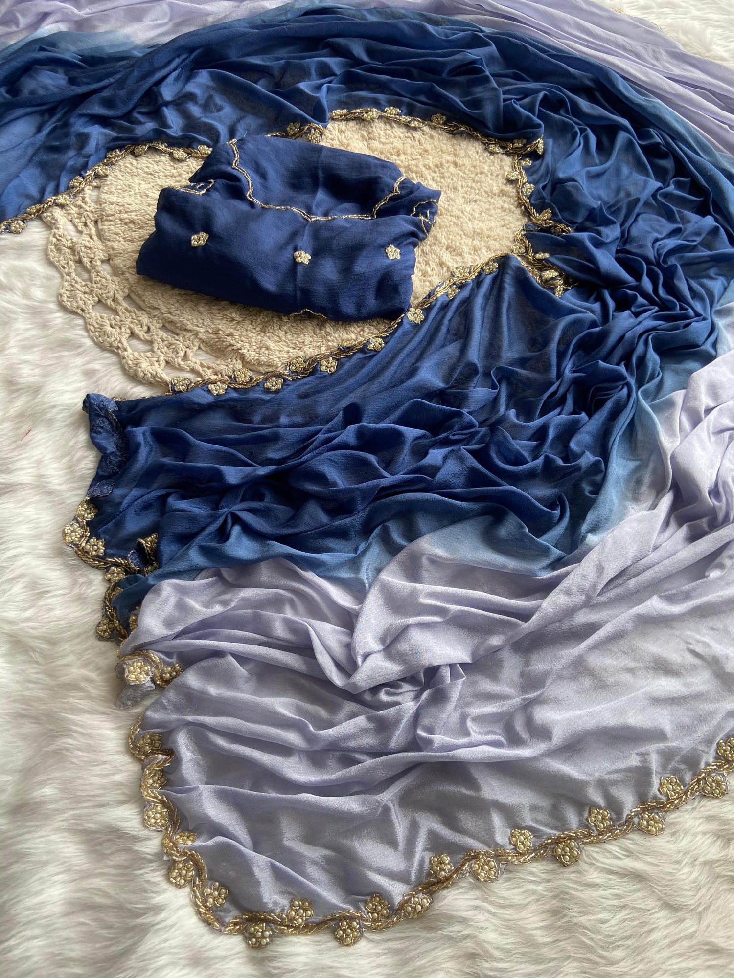 Ocean Mist Saree