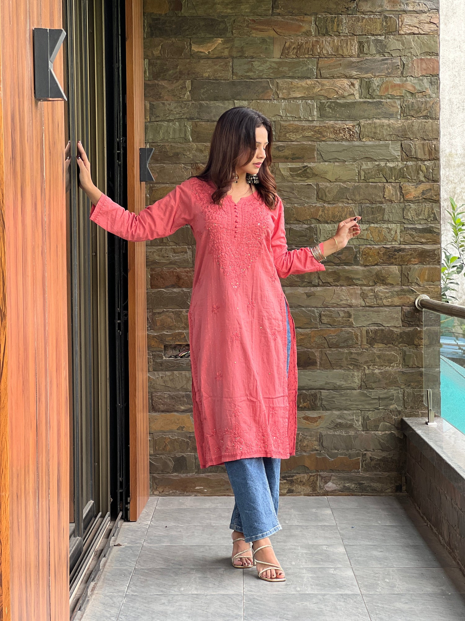 Rehmat Cotton Mukaish Kurta