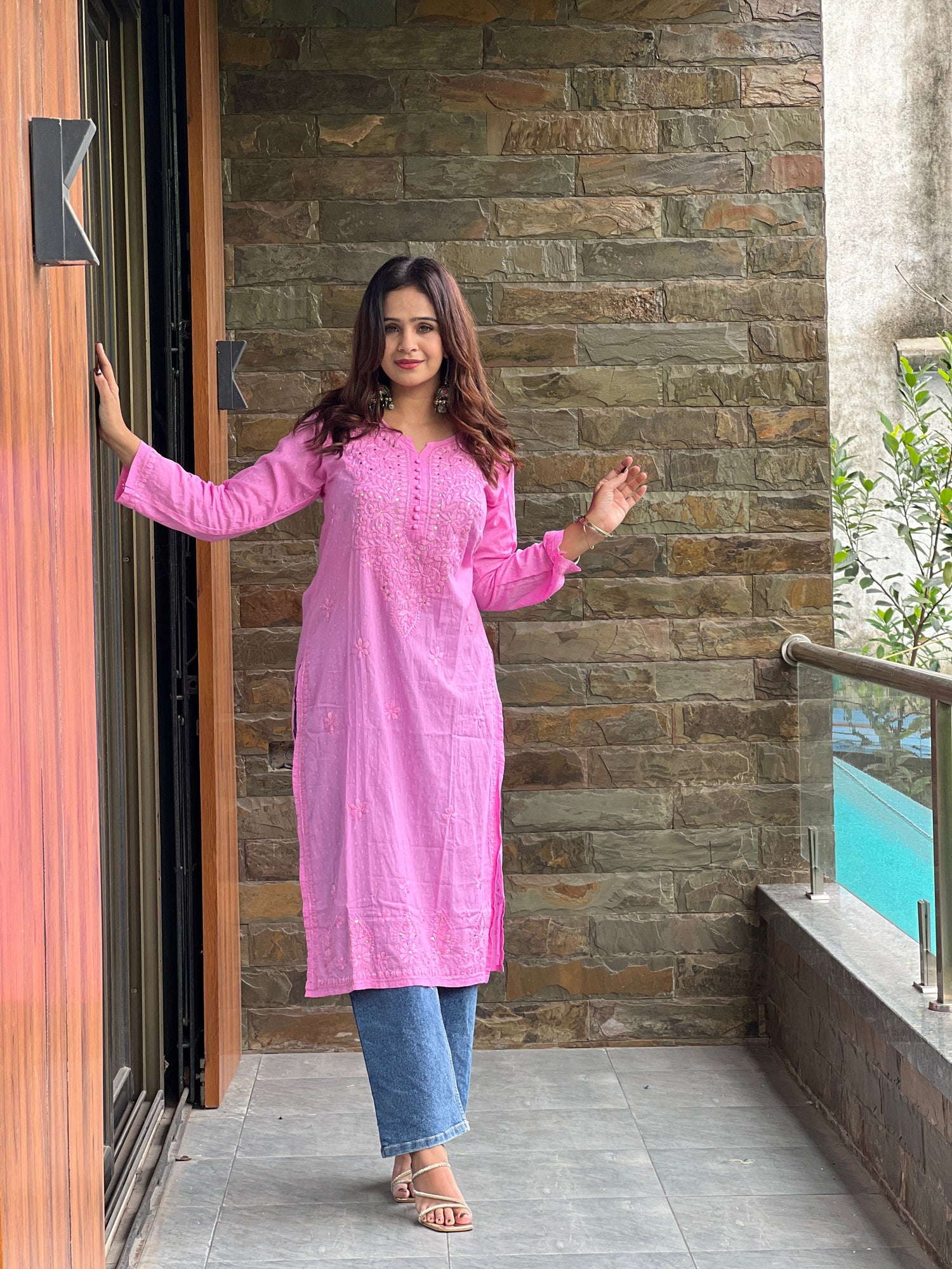 Rehmat Cotton Mukaish Kurta