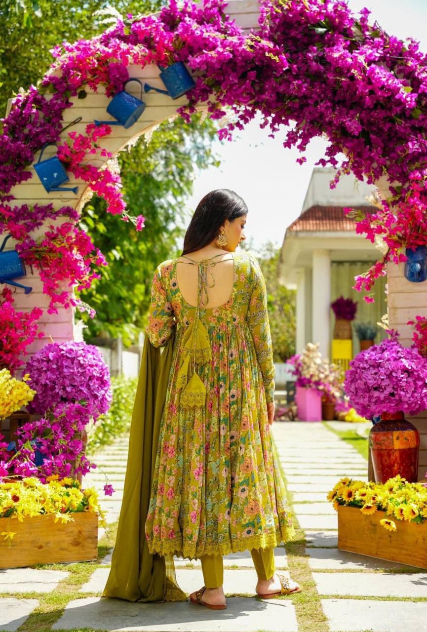 Launching new multicolored anarkali with zippy less