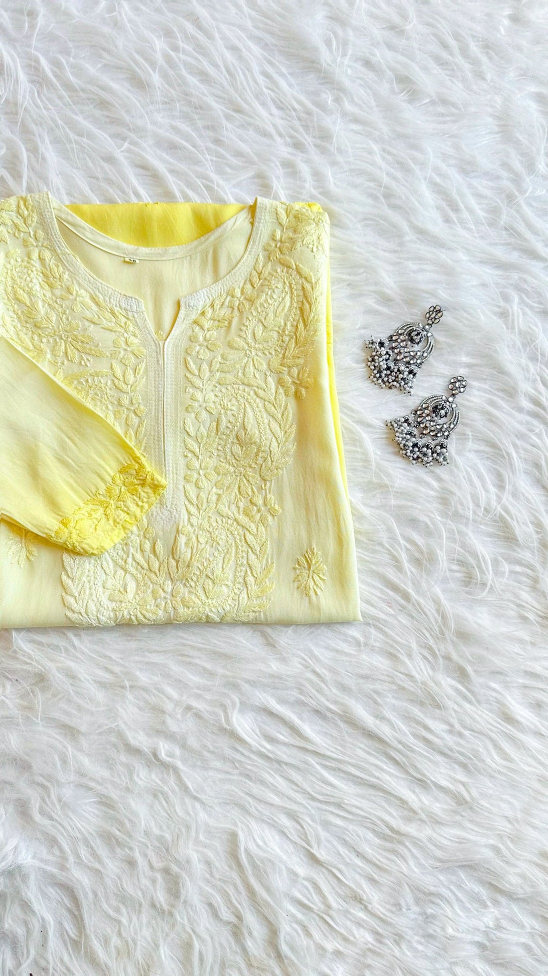 Hena Pastel Yellow Ombre Long Rayon Kurta