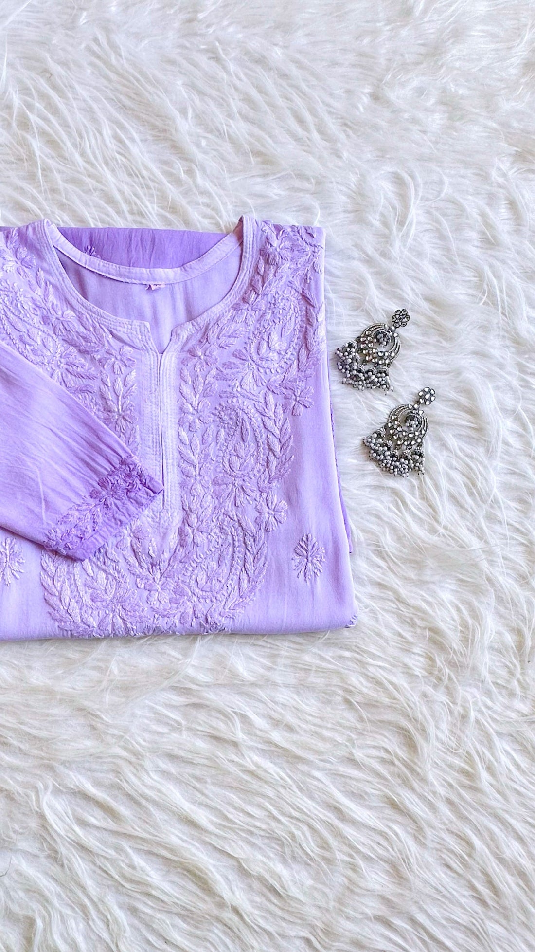 Hena Lavender Ombre Long Rayon Kurta