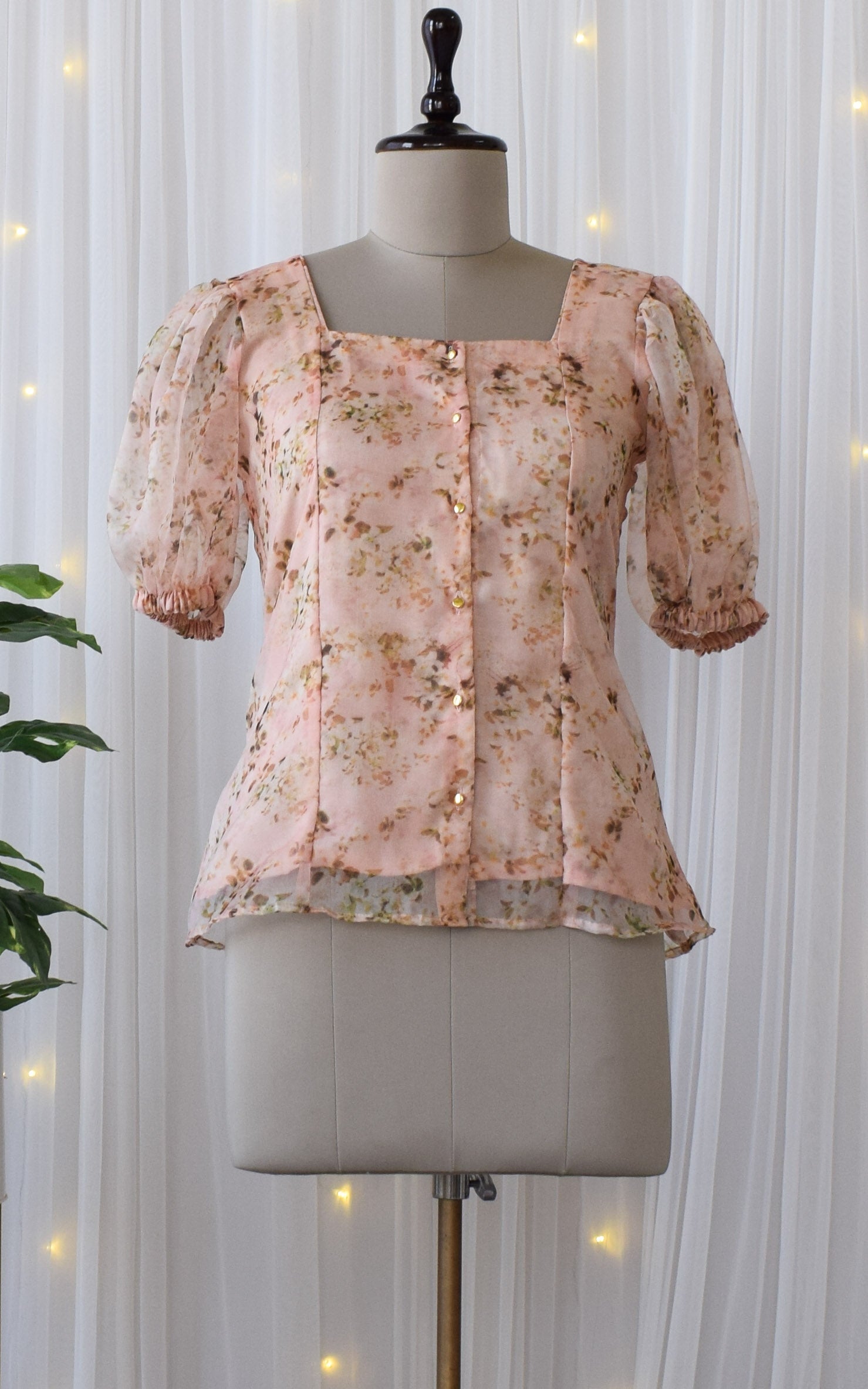 Pastel Pink Organza Top